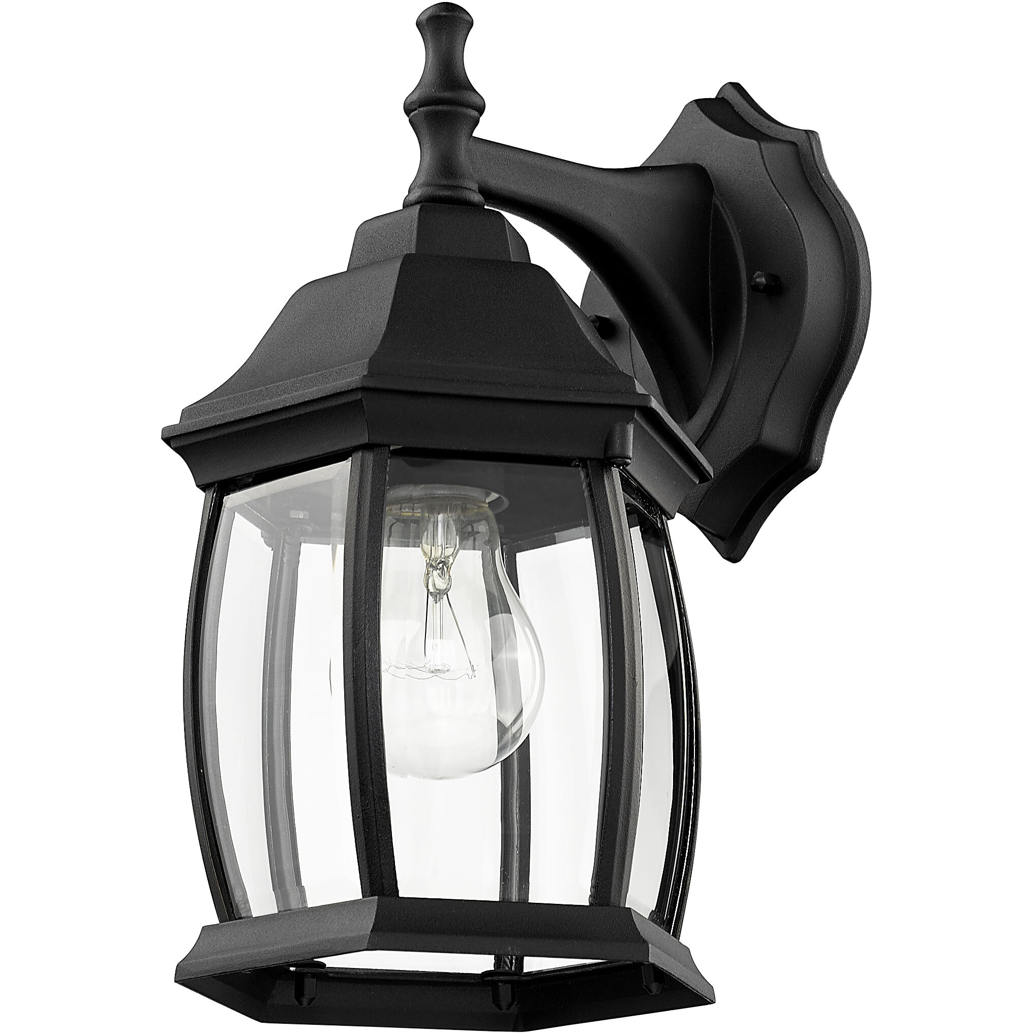 Waterdown 1 Light 11.75 inch Black Outdoor Wall Light