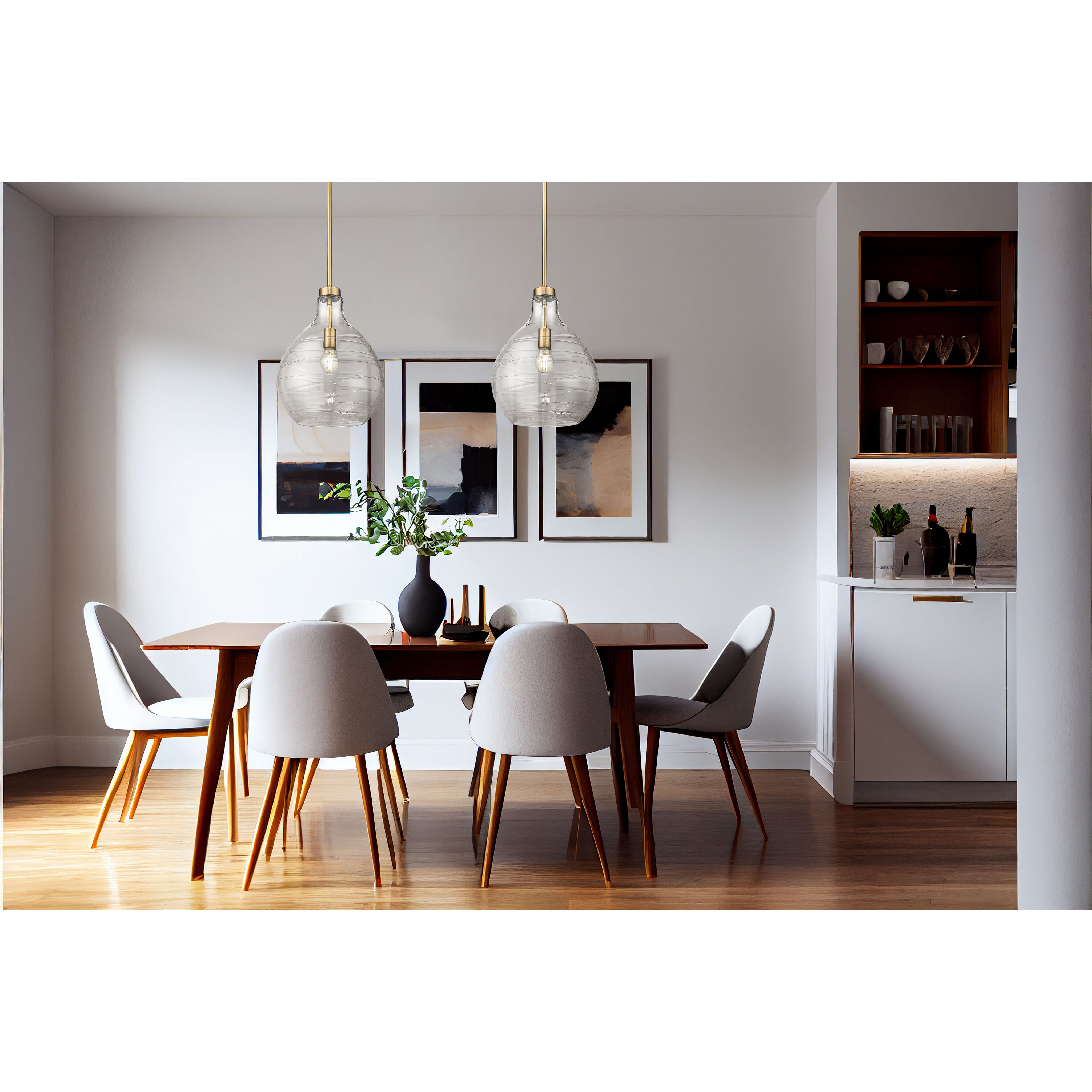 Bon Air 1 Light 13 inch Modern Gold Pendant Ceiling Light