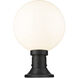 Laurent 1 Light 17.75 inch Black Outdoor Pier Mounted Fixture