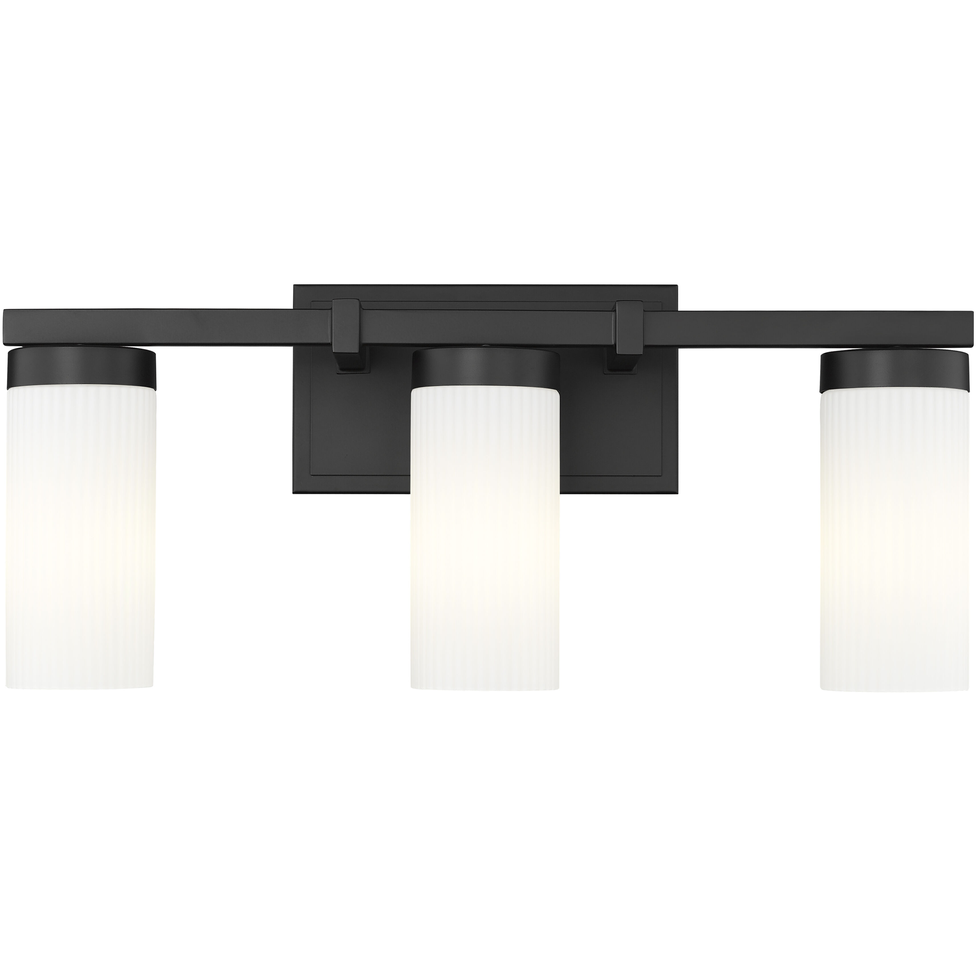 Danica 3 Light 20.5 inch Matte Black Bath Vanity Light Wall Light