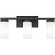 Danica 3 Light 20.5 inch Matte Black Bath Vanity Light Wall Light
