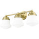 Vaughn 3 Light 22.5 inch Luxe Gold Vanity Wall Light