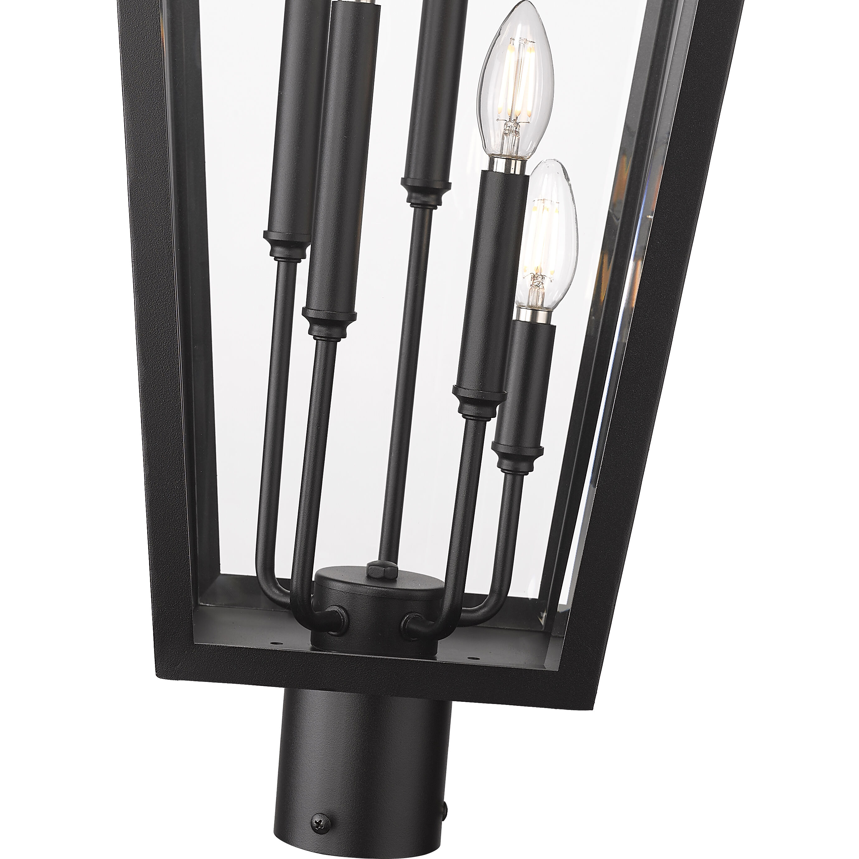 Gannon 5 Light 40.25 inch Black Outdoor Post Mounted Fixture in G9