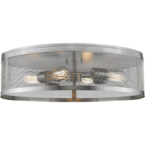 Meshsmith 4 Light 21.13 inch Brushed Nickel Flush Mount Ceiling Light in Brushed Nickel Steel