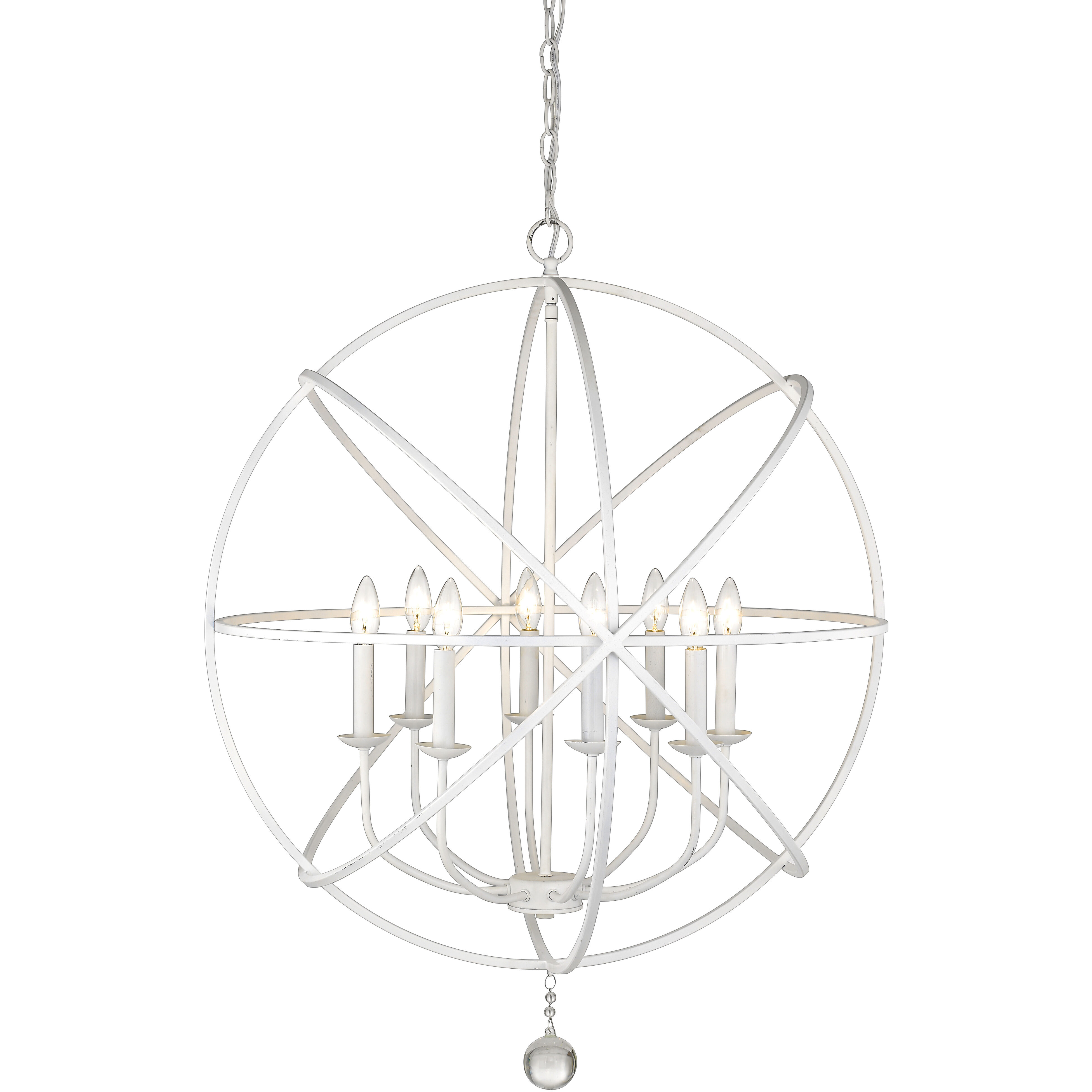 Tull 8 Light 30 inch Matte White Chandelier Ceiling Light