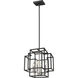 Titania 4 Light 14 inch Black and Brushed Nickel Pendant Ceiling Light