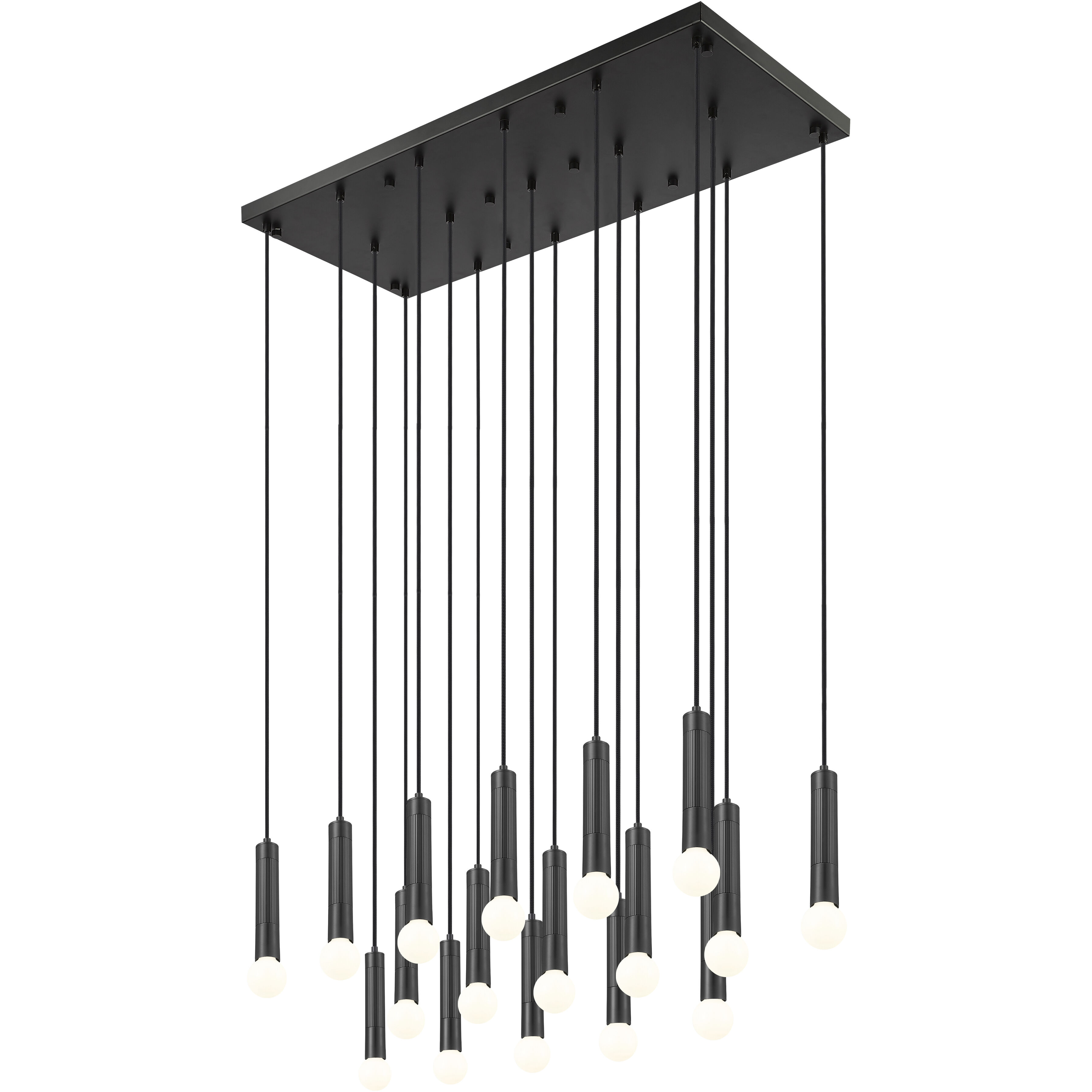 Stari Linear Chandelier Ceiling Light in Matte Black