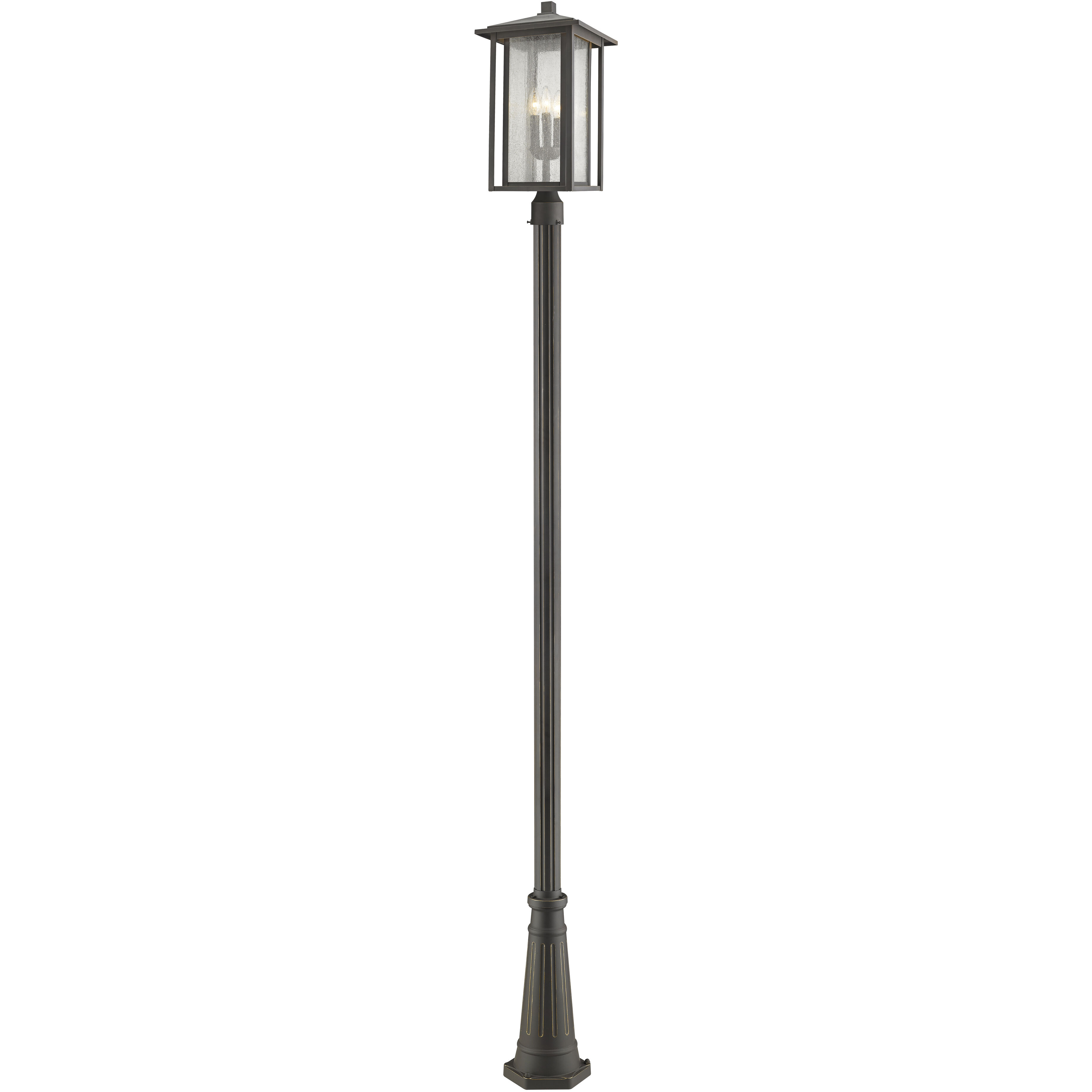Aspen 3 Light 118.44 inch Oil Rubbed Bronze Outdoor Post Mounted Fixture