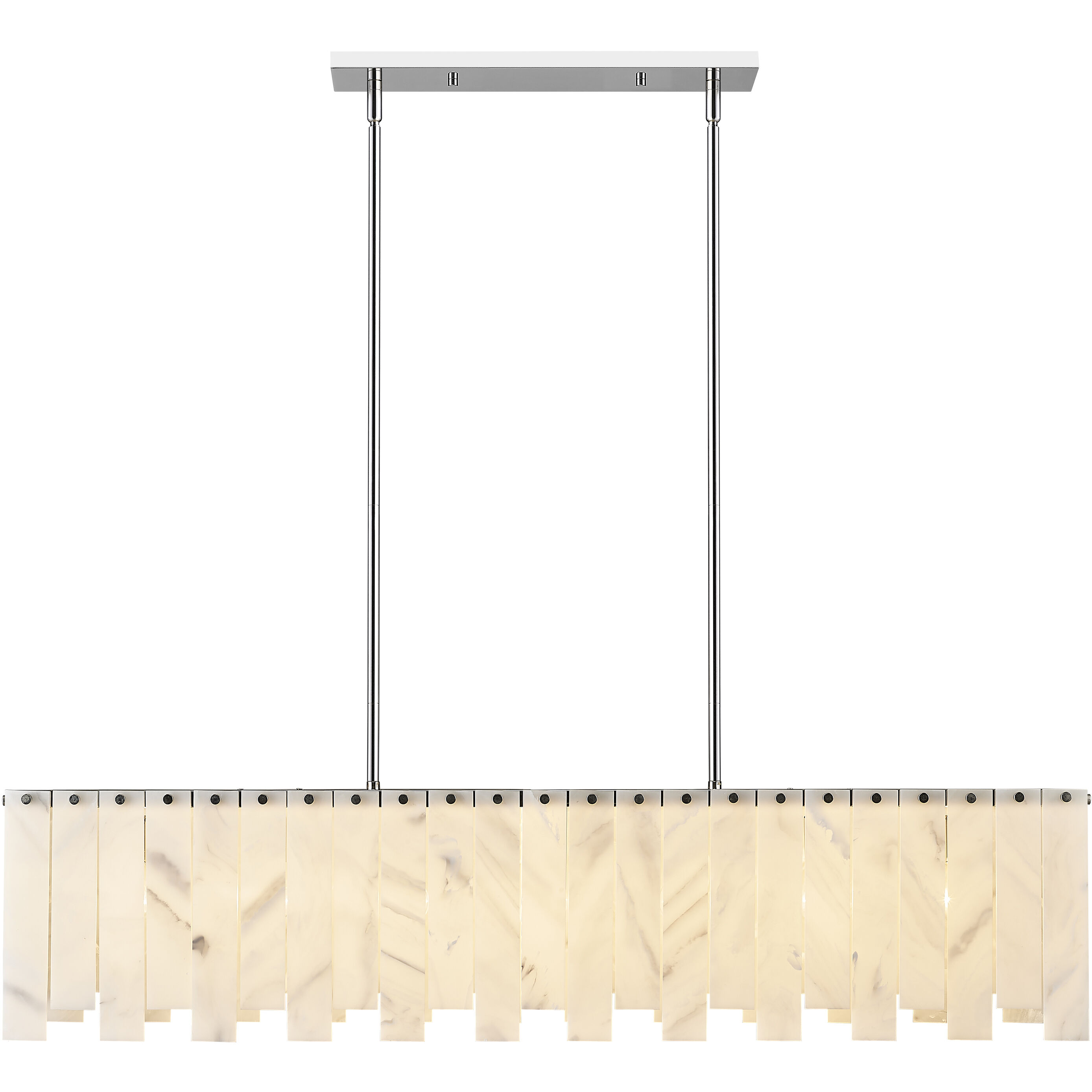 Viviana 7 Light 49 inch Polished Nickel Linear Chandelier Ceiling Light