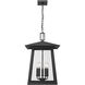 Rainer 5 Light 15.5 inch Black Outdoor Chain Mount Ceiling Fixture in G9