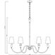 Claudelle 6 Light 46 inch Matte Black and Modern Gold Chandelier Ceiling Light