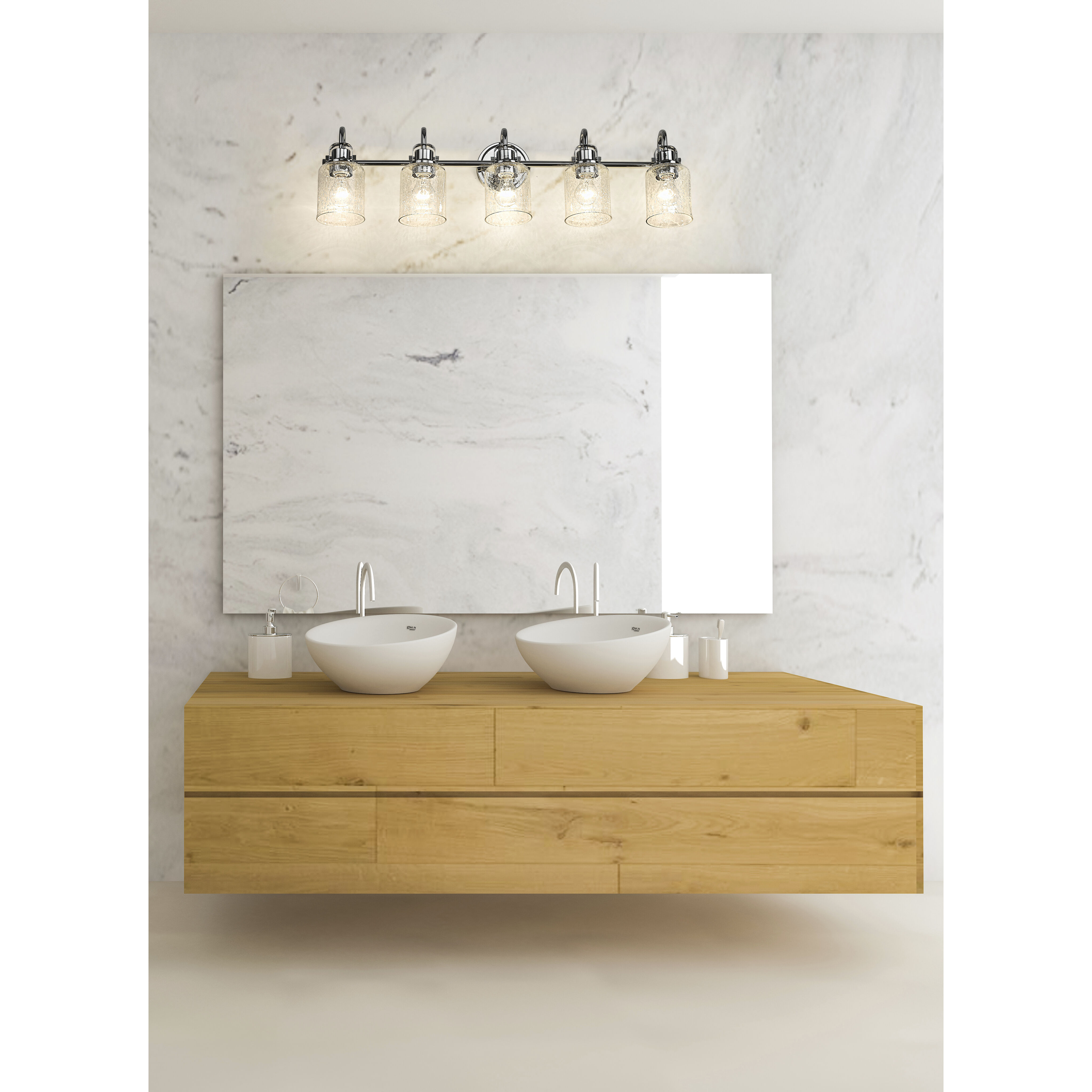 Kinsley 5 Light 35 inch Chrome Bath Vanity Wall Light