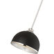 Landry 1 Light 10 inch Matte Black and Chrome Pendant Ceiling Light