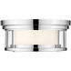 Willow 2 Light 12 inch Chrome Flush Mount Ceiling Light