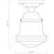 Vaughn 1 Light 10.5 inch Heritage Brass Flush Mount Ceiling Light