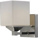 Quube 1 Light 4.25 inch Chrome Wall Sconce Wall Light in 0.8