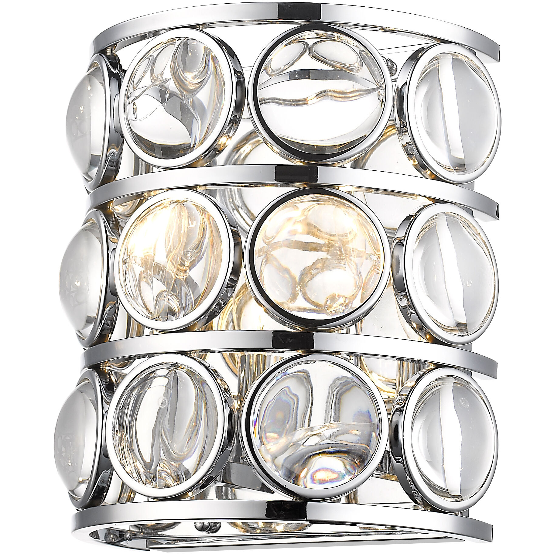 Eternity 2 Light 9.75 inch Chrome Wall Sconce Wall Light in 6