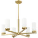 Danica 6 Light 26 inch Modern Gold Chandelier Ceiling Light