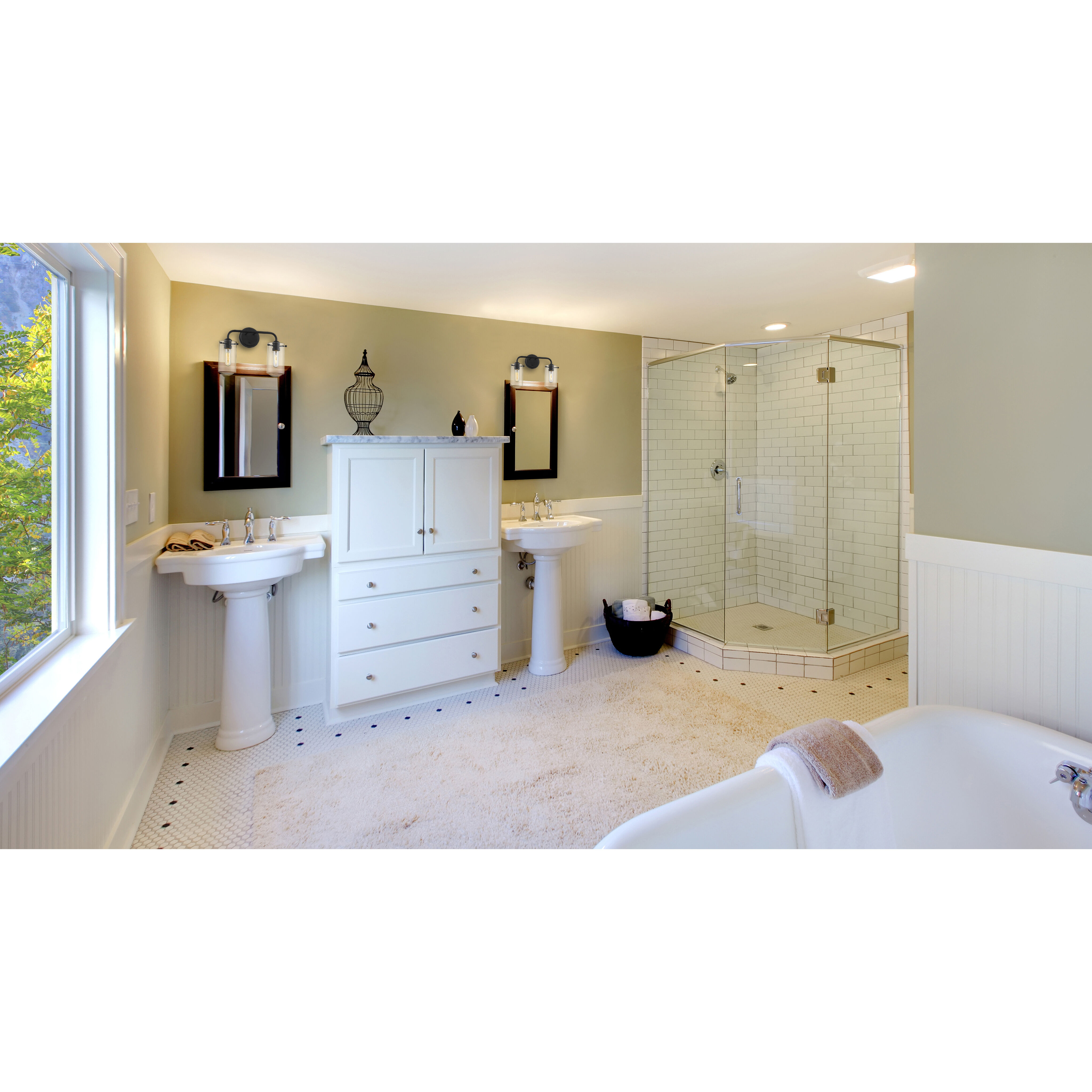 Delaney 2 Light 15 inch Matte Black Vanity Wall Light