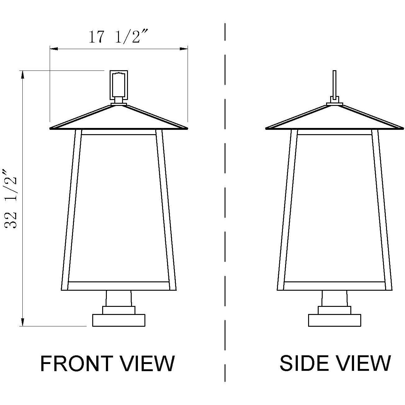 Rainer 6 Light 32.5 inch Black Outdoor Pier Mounted Fixture in G9