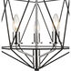 Geo 5 Light 18 inch Matte Black and Chrome Chandelier Ceiling Light