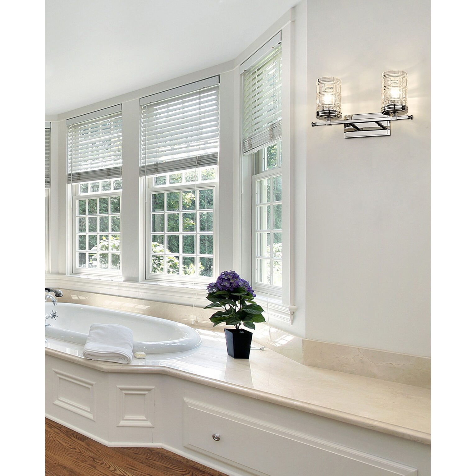 Archer 2 Light 17.75 inch Polished Nickel Vanity Wall Light