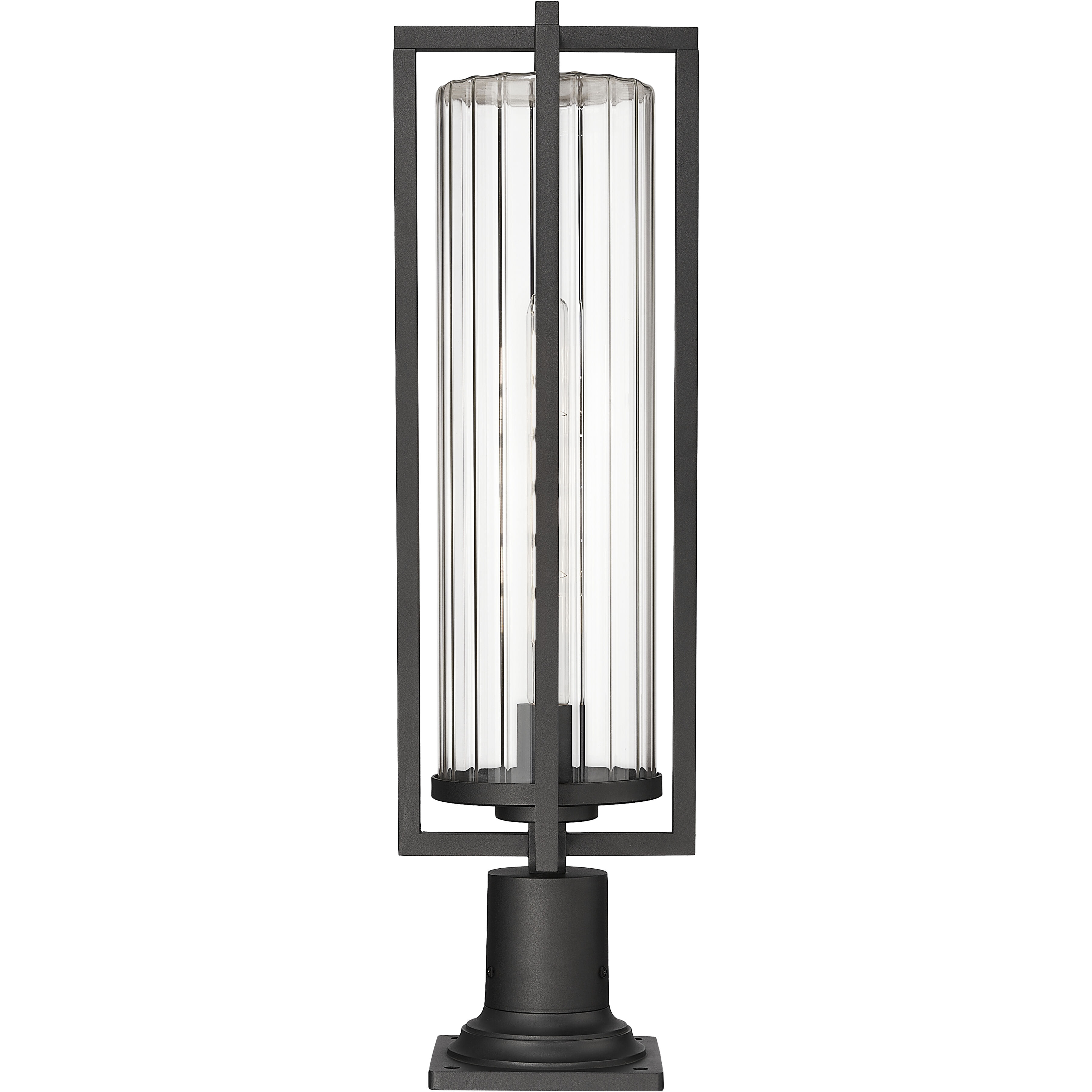 Aura 1 Light 27.75 inch Black Outdoor Pier Mounted Fixture in G9