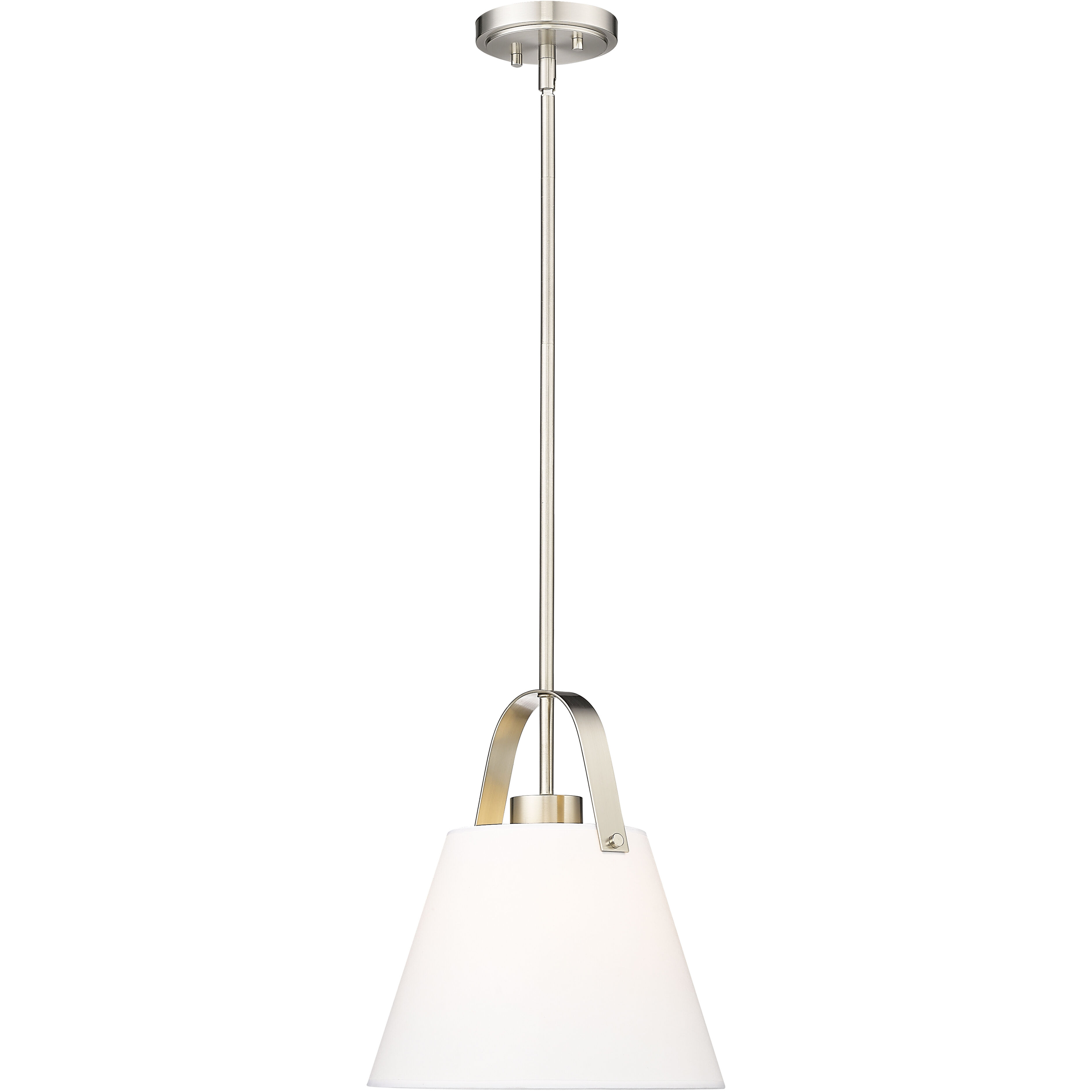 Z-Studio 1 Light 12.5 inch Brushed Nickel Pendant Ceiling Light