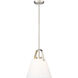 Z-Studio 1 Light 12.5 inch Brushed Nickel Pendant Ceiling Light