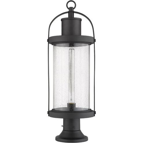 Roundhouse 1 Light 27 inch Black Outdoor Pier Mounted Fixture