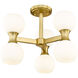 Artemis 6 Light 18 inch Modern Gold Semi Flush Mount Ceiling Light