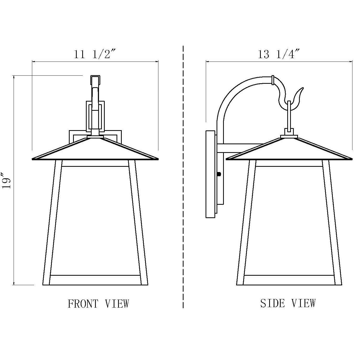Rainer Outdoor Wall Light in Black, G9