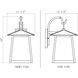 Rainer Outdoor Wall Light in Black, G9