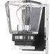 Jackson 1 Light 4.75 inch Chrome and Matte Black Wall Sconce Wall Light