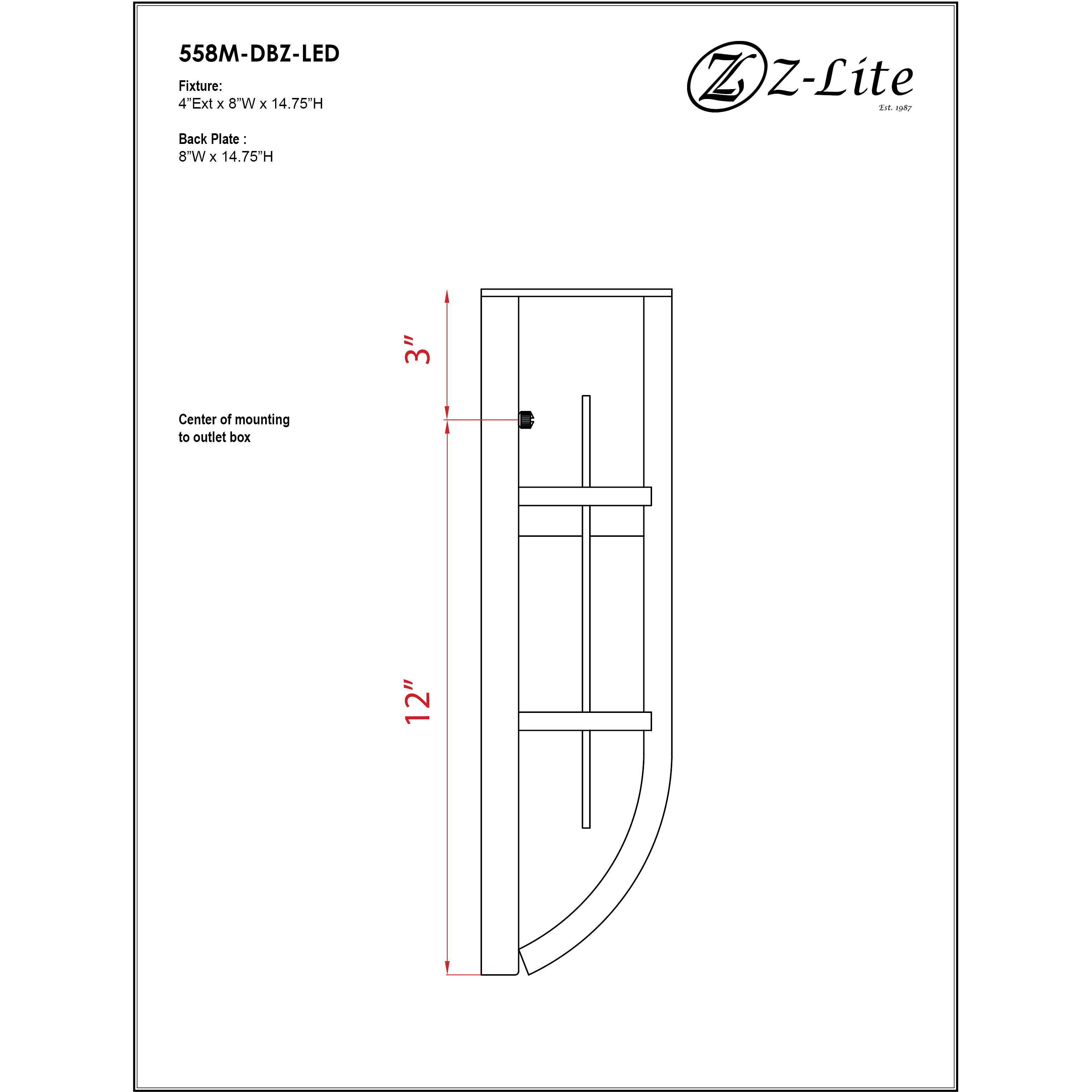 Stillwater Outdoor Wall Light in Deep Bronze