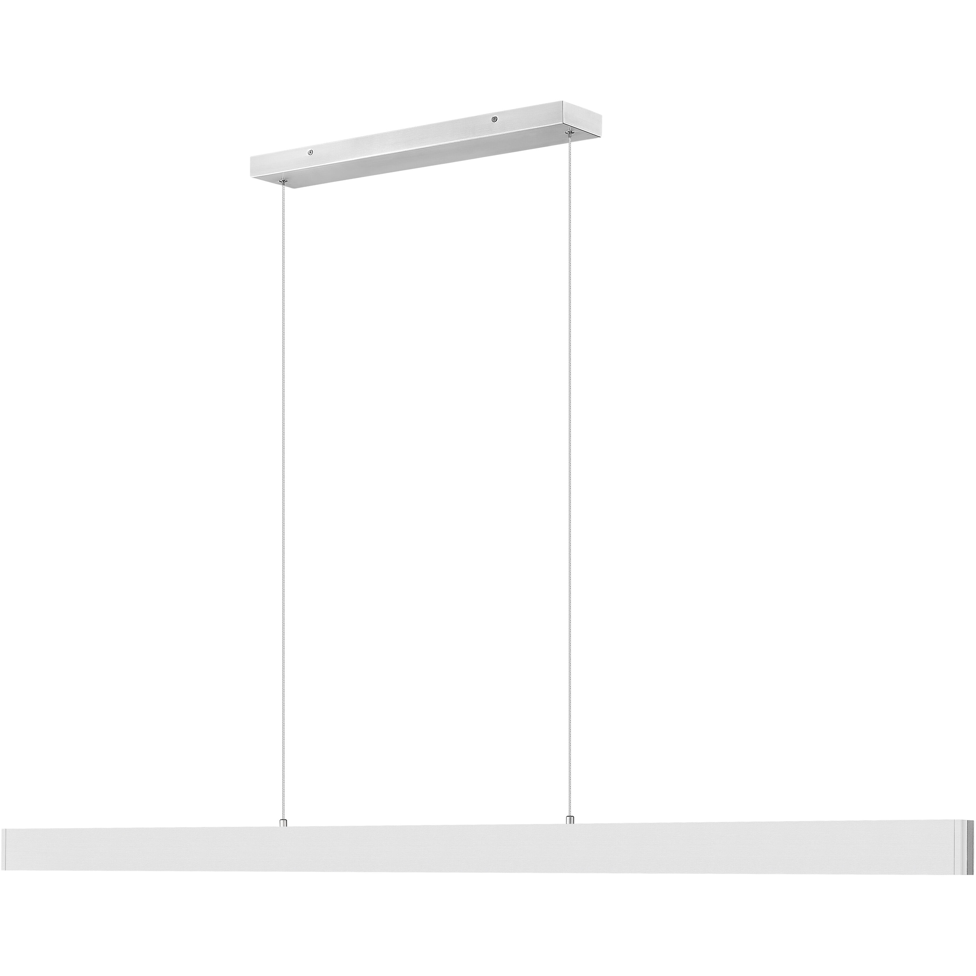 Hudson LED 72 inch Brushed Nickel Linear Chandelier Ceiling Light