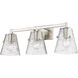 Analia 3 Light 26.25 inch Brushed Nickel Vanity Wall Light
