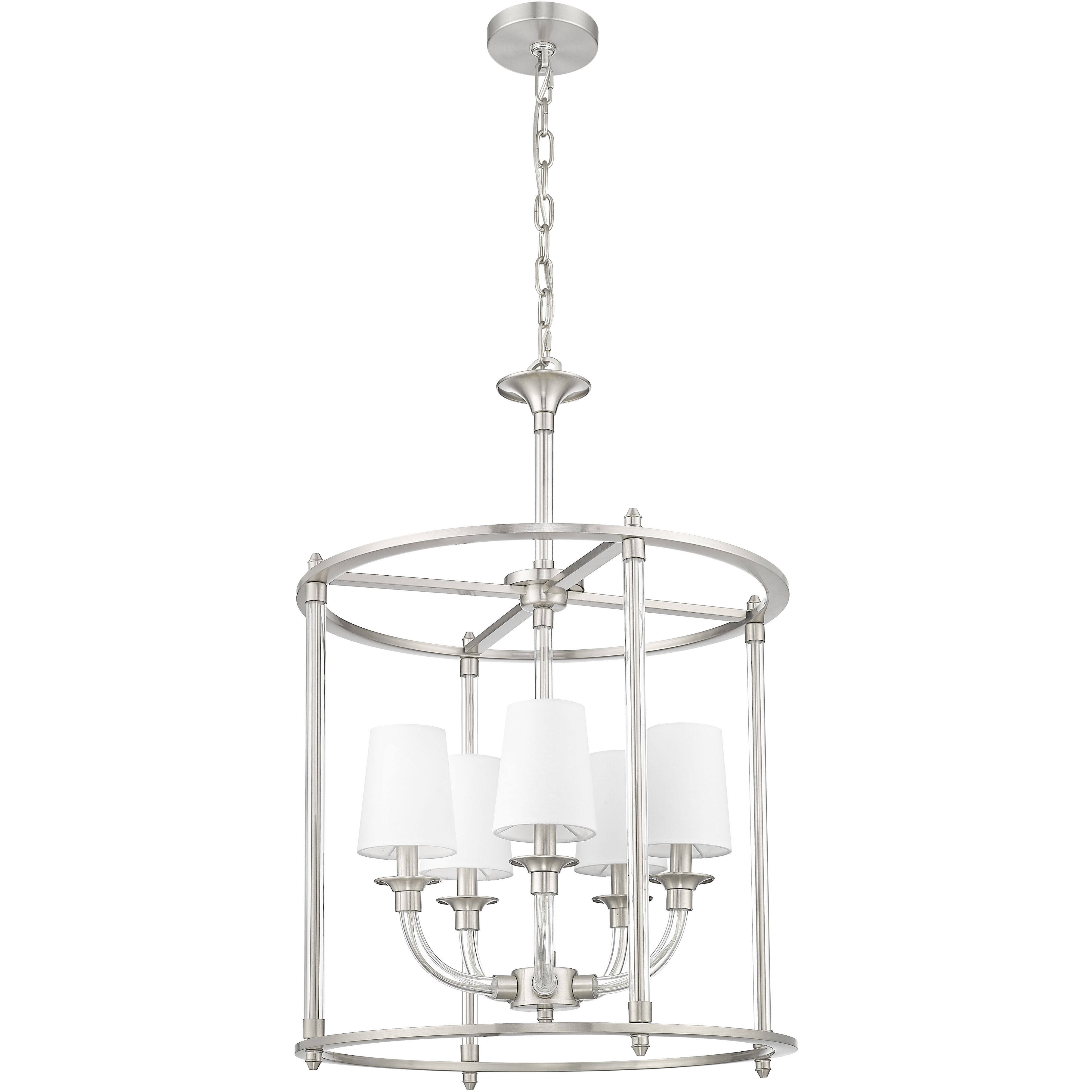 Katerina 5 Light 20 inch Brushed Nickel Chandelier Ceiling Light