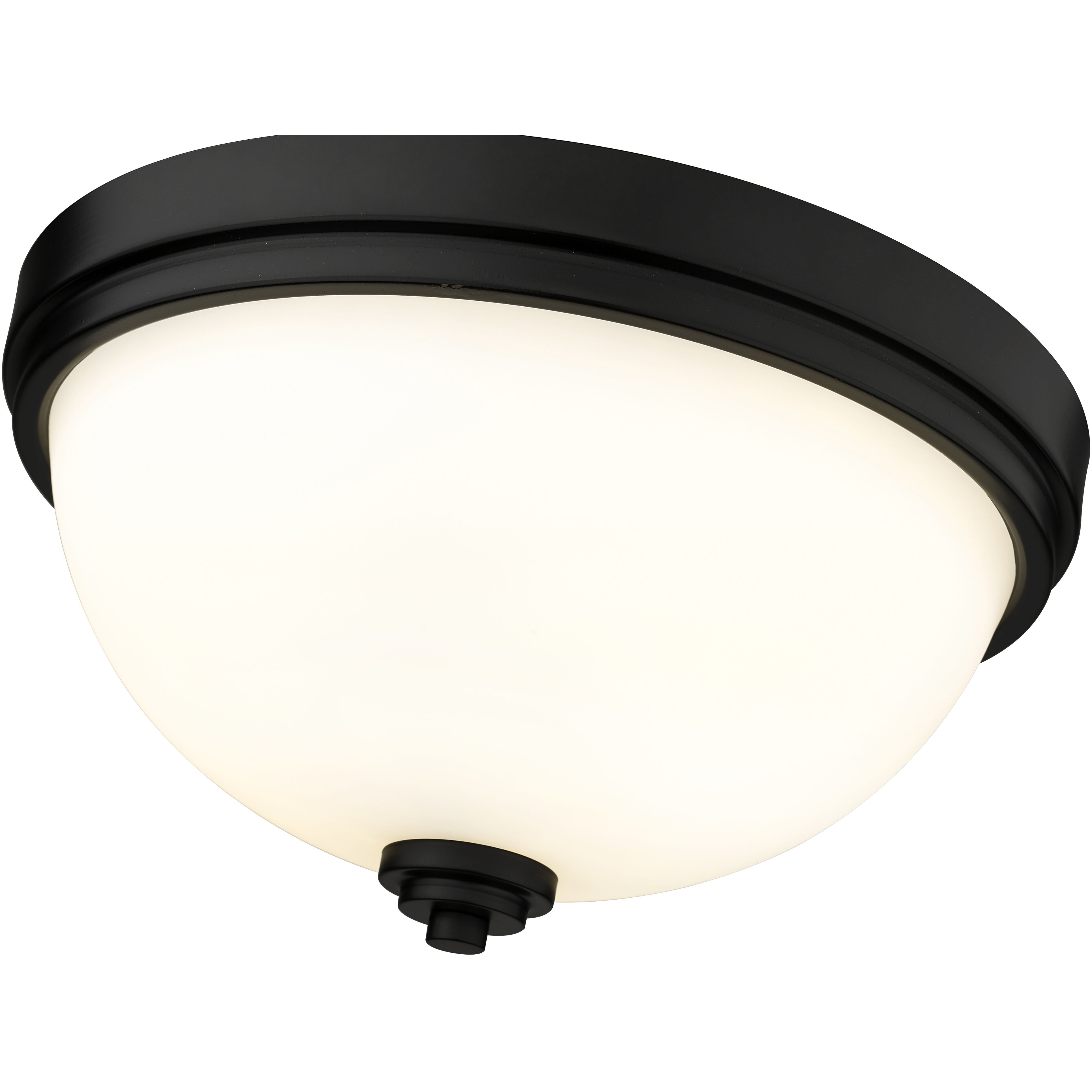 Ashton 3 Light 15 inch Matte Black Flush Mount Ceiling Light in 6