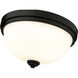 Ashton 3 Light 15 inch Matte Black Flush Mount Ceiling Light in 6