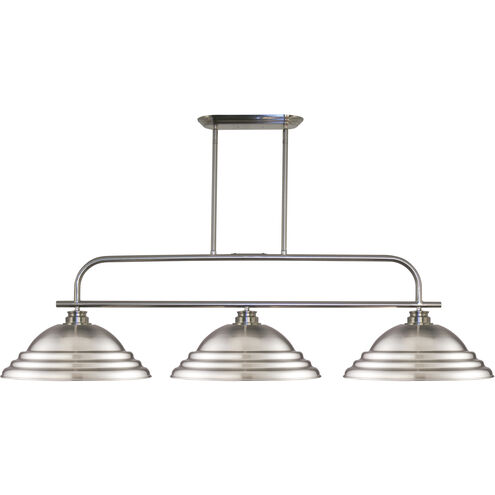 Annora 3 Light 53.5 inch Brushed Nickel Billiard Light Ceiling Light in Stepped Brushed Nickel, 13.19