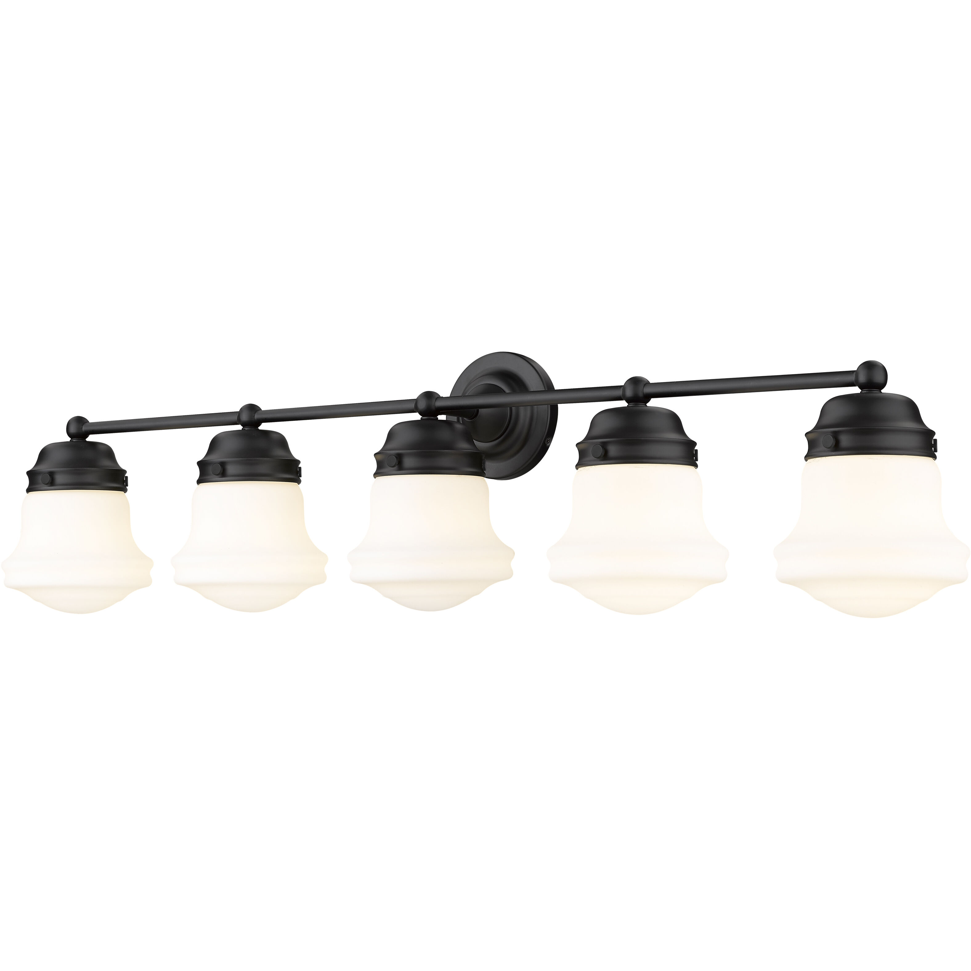 Vaughn 5 Light 40.75 inch Matte Black Vanity Wall Light