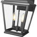 Raphael 2 Light 23.75 inch Sand Black Outdoor Wall Light in Soft Sand Black