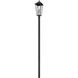 Gannon 3 Light 125.5 inch Black Outdoor Post Mounted Fixture in G9