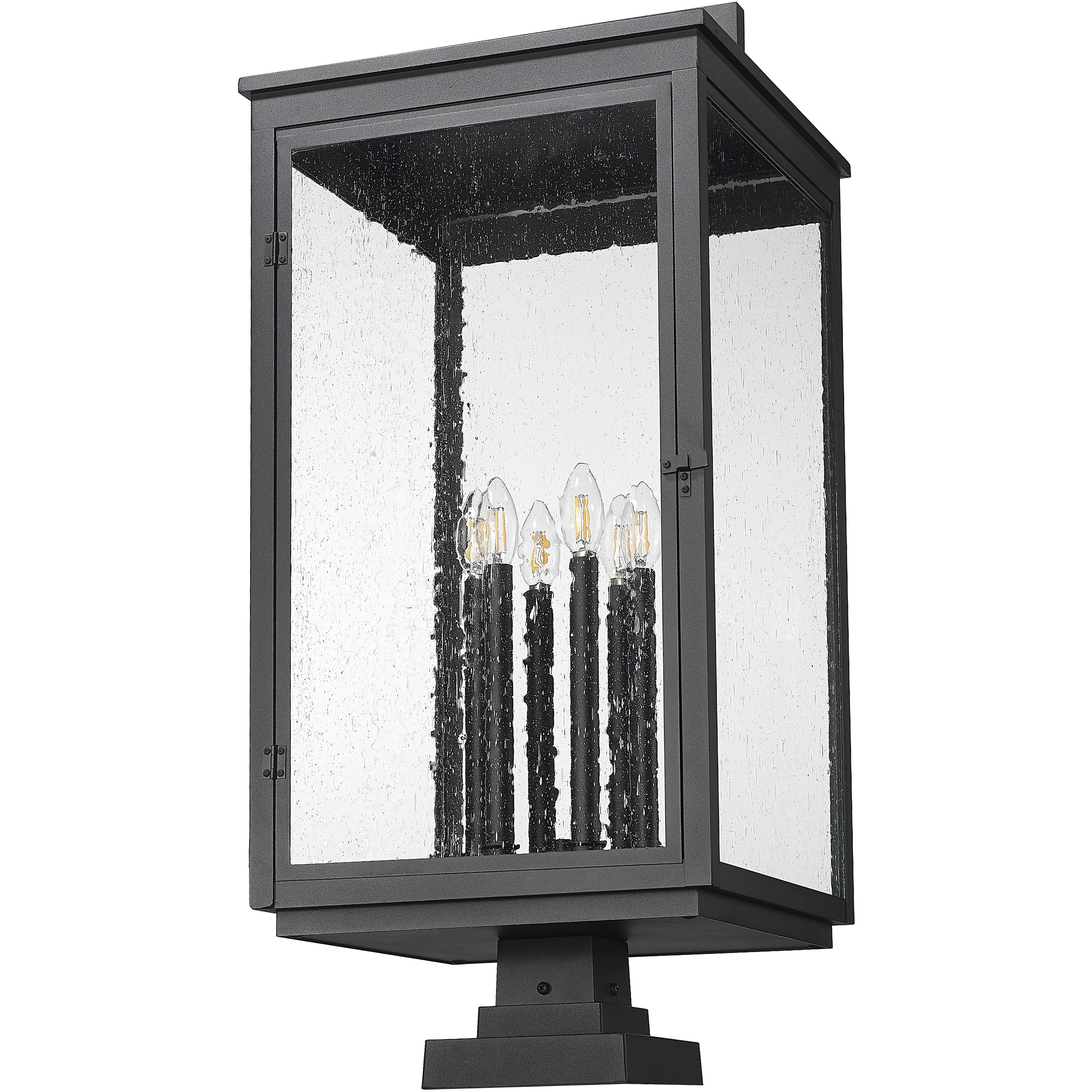 Hartwell 6 Light 34 inch Sand Black Outdoor Pier Mounted Fixture