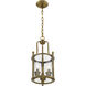 Wyndham 3 Light 8.5 inch Heirloom Brass Chandelier Ceiling Light