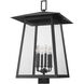 Rainer 6 Light 30 inch Black Outdoor Post Mounted Fixture in G9