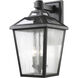 Bayland Outdoor Wall Light in Black, 11.19