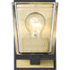 Bleeker Street 1 Light 5 inch Matte Black and Olde Brass Wall Sconce Wall Light