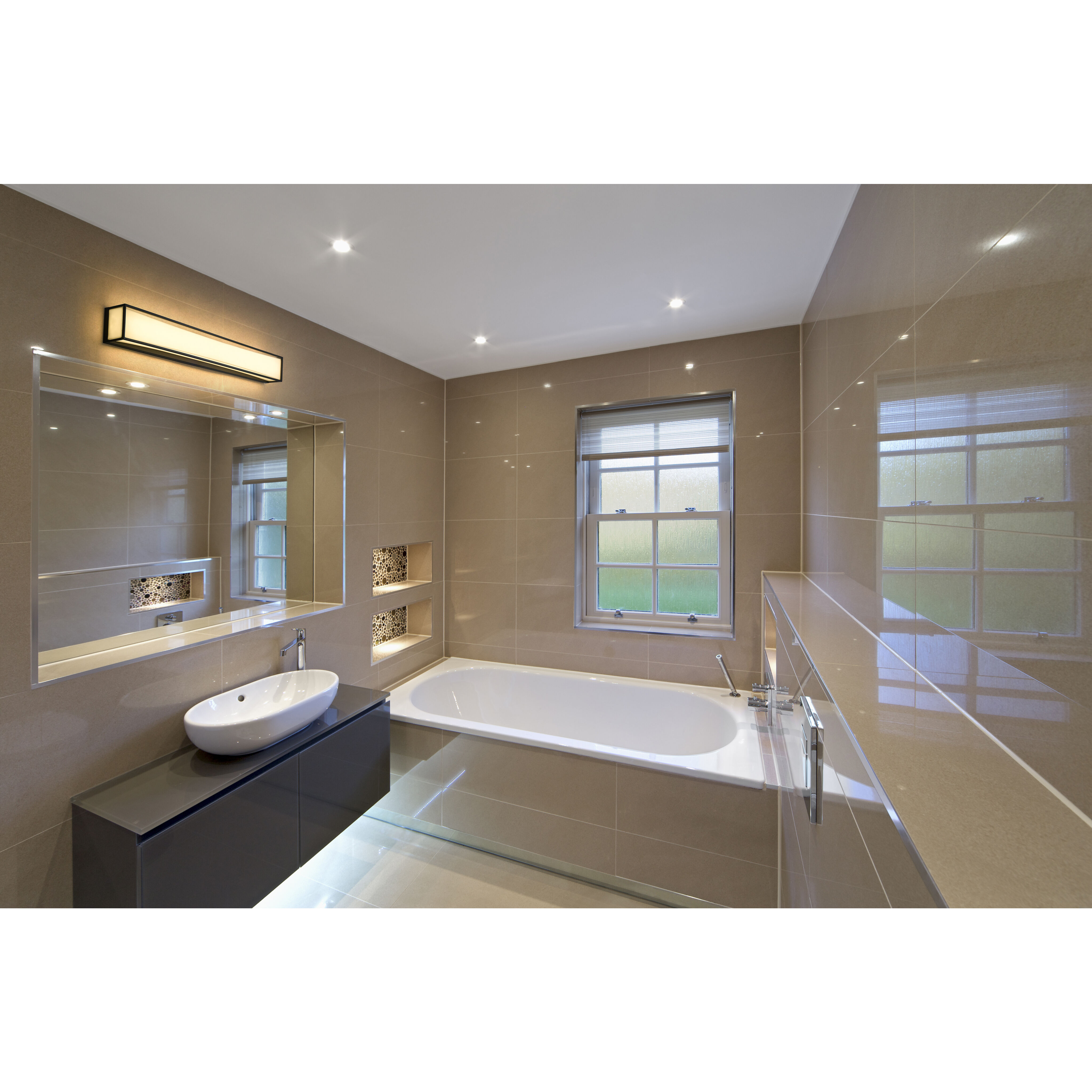 Baden LED 46 inch Matte Black Vanity Wall Light